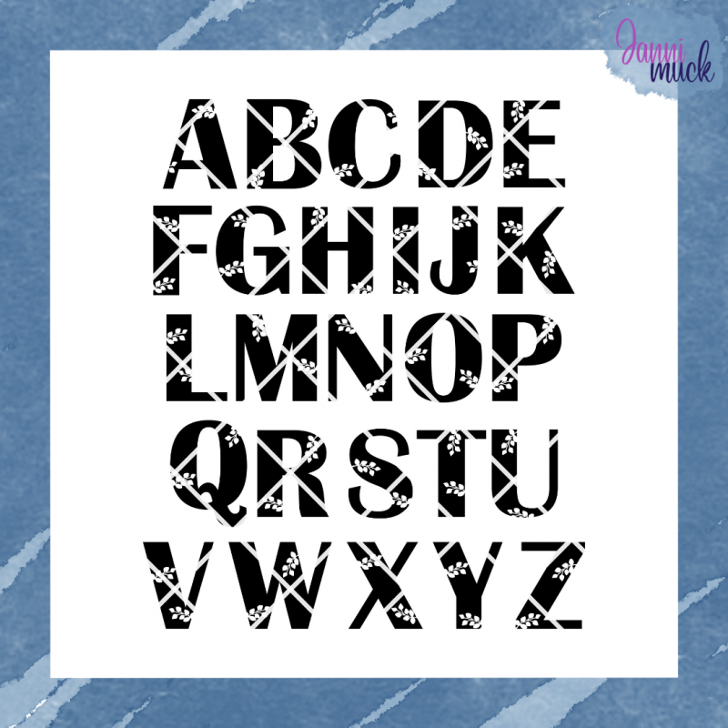 Plotterdatei Alphabet Blumenranken (Plottmob)