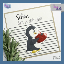 Plotterdatei und Digistamp Herzpinguin