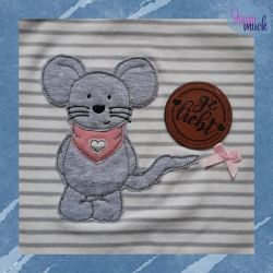 Doodle Stickdatei Maus Mimi